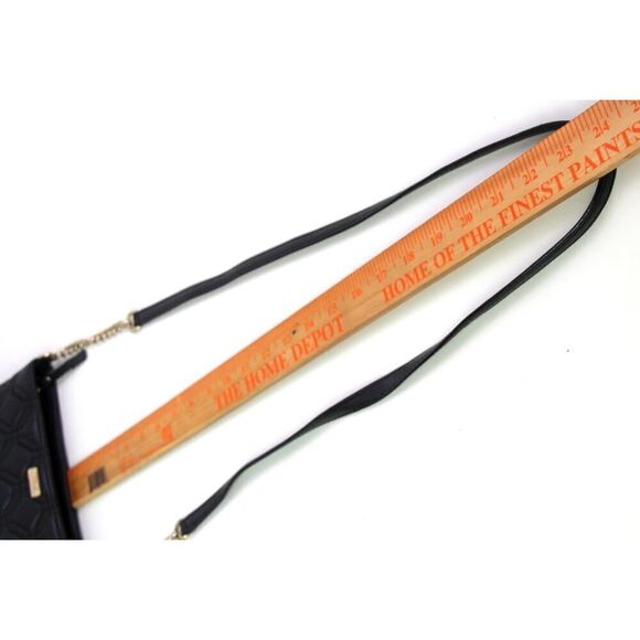 kate spade NY STITCHED BLACK REAL LEATHER CHAIN SHOULDER BAG XBODY HANDBAG PURSE - Picture 12 of 16